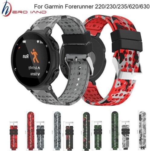 Hot Product Replacement Silicagel Soft Band Strap For Garmin Forerunner 220/230/235/620 Watch pulseira inteligente free Shipping