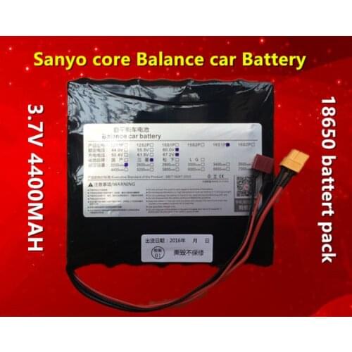 Manufacture for Japan SANYO 18650 60V 2600mAH 132Wh Balance car Battery Self carlectric unicycle 2.6AH SANYO power battery pack