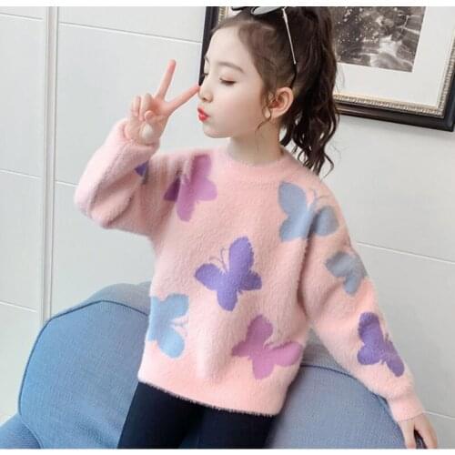 Winter Children Clothing Fashion Printing Warm Thicken O-neck Pullovers Kids Boys Cute Long Sleeves Knitting Tops Sweaters C152