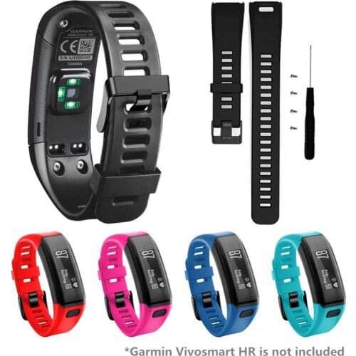 Wrist Strap For Garmin Vivosmart HR /HR Plus/HR+ Watchband With Tools Screw Sports Silicone Watch Band Strap Bracelet Wristband