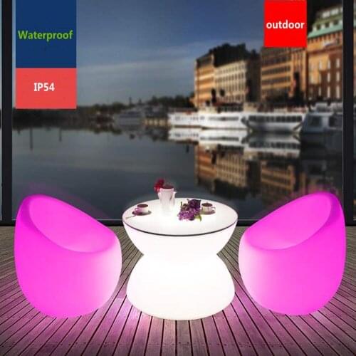 Bar Chair Custom LED Luminous Stool Waterproof High Stool Apple Stool Furniture Modern Simple Outdoor KTV Bar Chair