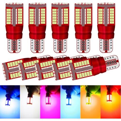 A pack W5W T10 Led Bulbs 57SMD 4014 White 12V led Car Parking Position Lights Interior Map Dome Lights For Honda Ford Toyota Kia