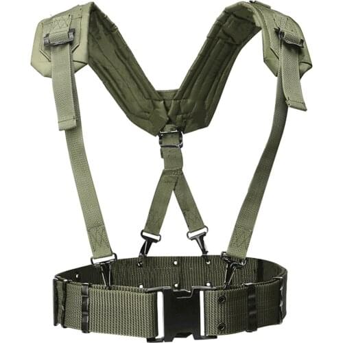 Tactical belt molle army convenient combat belt eas h shaped adjustable soft padded Portable hunting airsoft chest molle belt