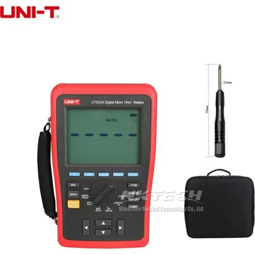 UNI-T UT620A DC Digital Micro Ohm Meters Low Resistance Tester 4-wire Measurement Data Storage USB Transfer 7.4V 4000mAh Battery