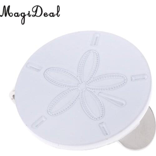High Quality Sturdy Alloy White Flower Magnetic Cap Hat Visor Clip Golf Ball Marking Golfer Gift