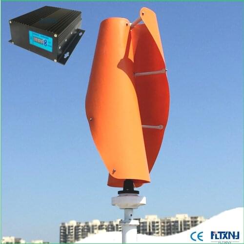 High Quality Wind Generator 500w 48V Vertical axis Wind Turbine with 500w 48V wind solar hybrid controller for home use