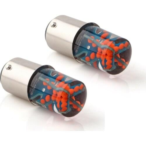 Tail LED Bulb 160LM Brake Lamp DC12V Red 1157 2 modes 2Pcs Auto BAY15D