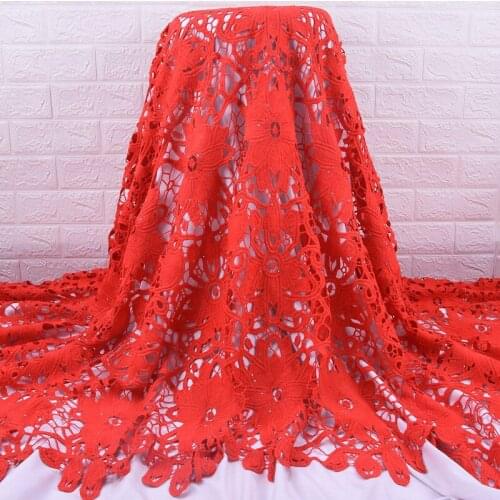 Zhenguiru 2020 Guipure Cord Fabric Flower African Fabric Bright Diamond Nigerian Fabric For Women Party And Wedding Dress A2002