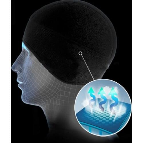 2020 Unisex Winter Cycling Cap Windproof Warm Polar Fleece Thermal Helmet Liner Beanies Hat Solid Color Hiking Skiing Ear Warmer