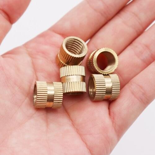 100pcs/50pcs/10pcs M1 M1.2 M1.4 M2 M2.5 M3 M4 M5 M6 M8 M10 Brass insert nut Injection Molding Brass Knurled Thread Inserts Nuts