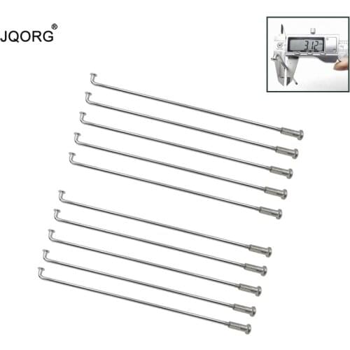 44 Pieces A Lot 10 G Diameter 3.12 mm Material 45# Steel Sliver Color Electric Bicycle Spokes With 45 # Steel Material Nipples