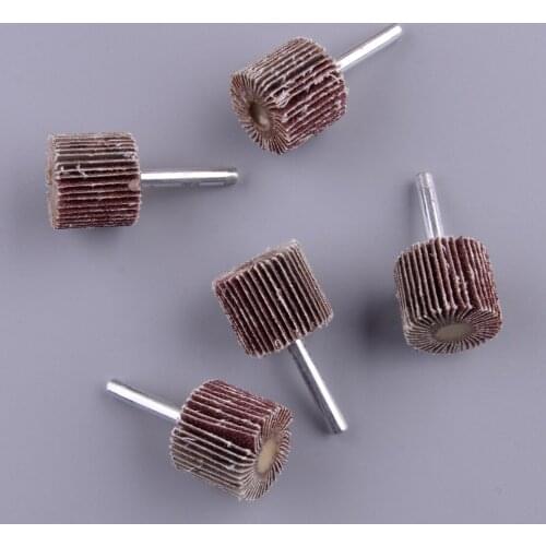 5Pcs Sandpaper Grinding Sanding Abrasive Flap Wheels Discs For Shank Drill Rotary Tool Replacement 6mm