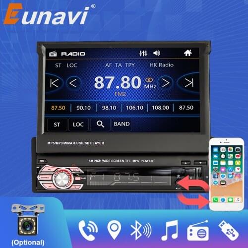 Eunavi Car Radio MP5 Player Universal GPS Navigation Auto Stereo Video WIFI 7 inch Screen Headunit 1 Din Windows CE