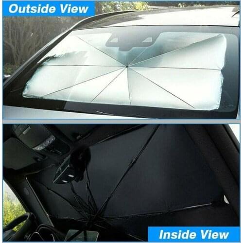 Car Sun Shade Protector Parasol Auto Front Window Sunshade Covers Summer Car Umbrella Type Car Sunshade Protector