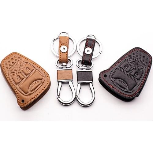 Hot sell genuine leather keys case cover car keys wallet bag for Jeep wrangler Jeep compass Jeep liberty 3 buttons starline a91