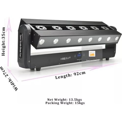 Dj 6 Heads Moving Head Laser Stage Lighting 3in1 Rgb Lumire Laser Rgb Full Color Fat Beam Laser Moving Head light