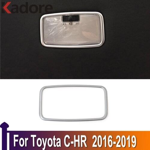 For Toyota CHR C-HR 2016-2019 ABS Matte Interior Car Rear Reading Light Cover Trim Decoration Strips Roof Lamp Car Accessories