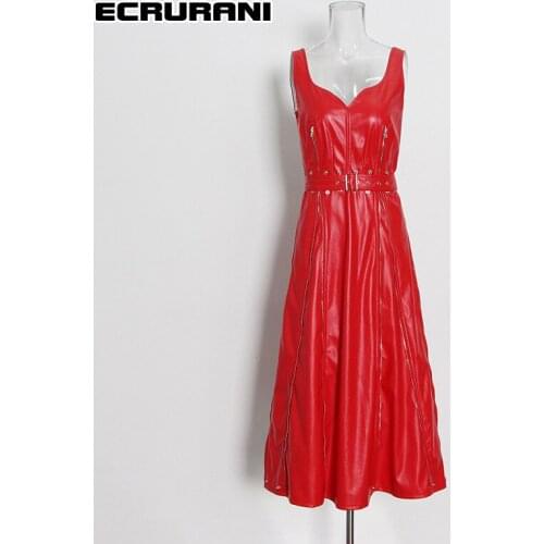 ECRURANI Red Summer Dresses