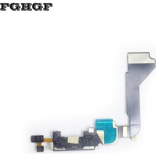 EeNjee 5PCS Per Lot dock connector for iphone 4s charging port flex cable dock jack connector usb charging replacement