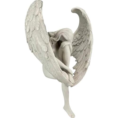 Angel Figures Statue Home Decoration Ornament Creative Angel Sculpture Decoration Crying Angel Hug Legs Angel Statue Decor 2021