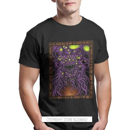Cthulhu Mythos Lovecraft Horror Great Old Ones TShirts For Men Yog Sothoth Icon Oversize O-Neck Cotton Streetwear