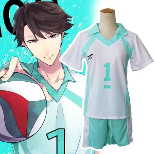Haikyuu Aobajohsai High Cosplay Uniform Oikawa Tooru Yocchin Volleyball Team Jersey Sportswear Seijoh Costume T-Shirt+Shorts Set