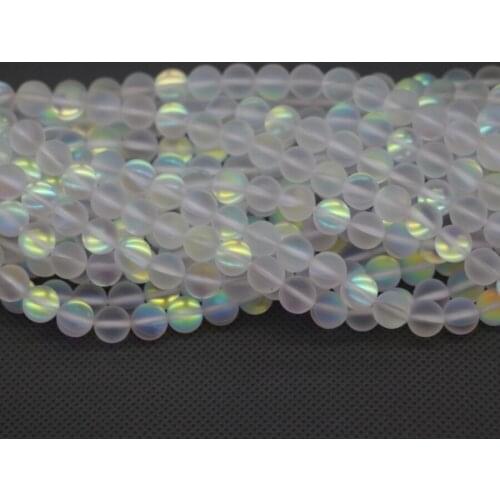 CT Flash Shimmer Round Matte Fiery Shining Glistening Light Crystal Loose Strand Beads for Bracelet Necklace DIY Jewelry Making