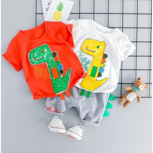 Summer Infant Boy Clothes Set Girls Clothing Set Kids Baby Suit Outwear Baby Short Sleeve T Shirt+Boys Pants Casual 1-3Y