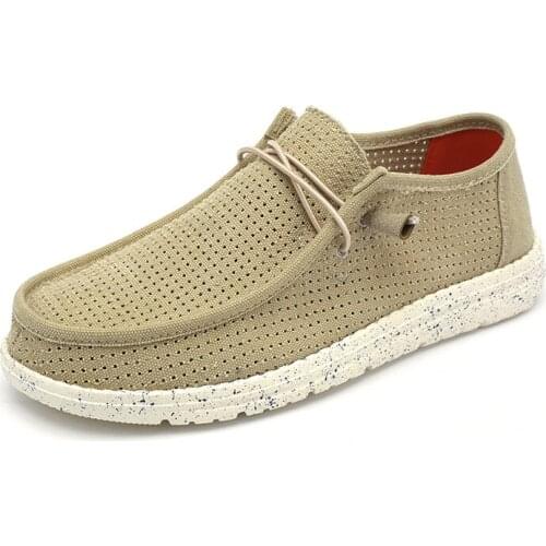 Summer Men Canvas Shoes Espadrilles Breathable Casual Shoes Men Loafers Comfortable Ultralight Lazy Boat Shoes Plus Size