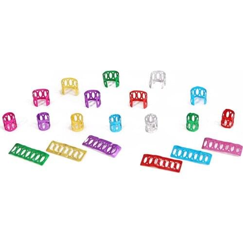 New 8x9mm 50pcs/bag Aluminum Tube Beads For Clothes Veil Decoration Garment Beads Adjustable Hair Braid Sewing Craft Accessories