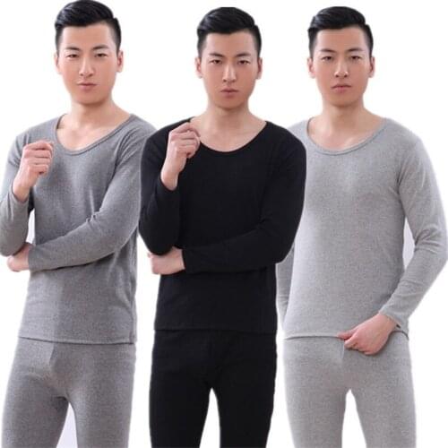 New arrival Thermal mens cotton underwear Set long johns super large plus size XL2XL3XL4XL5XL 6XL7XL TF8J001