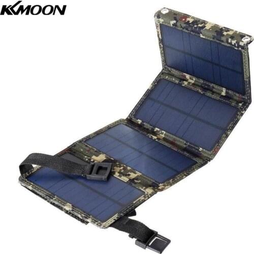 Panel Dual USB Port with Charger Controller Solar Battery Outdoor Car Use Foldable