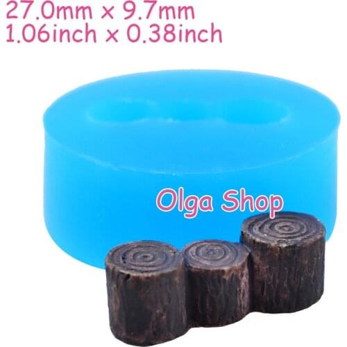 PYL756 27.0mm x 9.7mm Stump Silicone Mold Fondant Cake Decoration Candy Resin Clay Earrings Necklace Craft Soap Candle FOOD SAFE