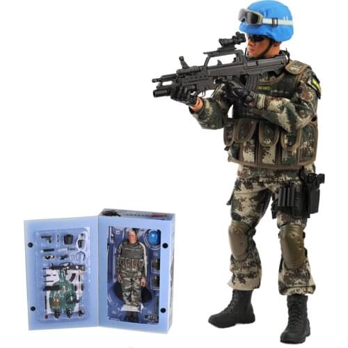 1/6 30CM Realistic Action Figure Model Military Army Soldier Peace-Keeping Force Soldier Model Action Figure Collectible Toy