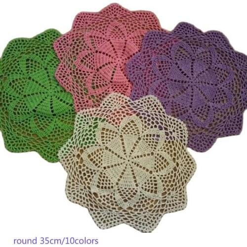 Modern lace crochet Placemat coffee cotton Table place Mat cloth Doily Cup tea Coaster mug Christmas dining drink Pad kitchen