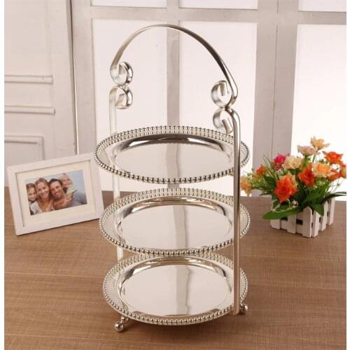 Modern wedding supplies cake stand tool cake stand dessert tray crystal pendants cake pan rack wedding decoration DGP015