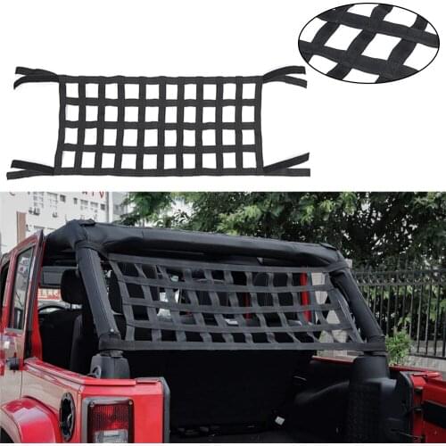 Heavy Duty Cargo Net For Jeep Wrangler TJ JK 97-18 Multifunctional Car Top Roof Storage Hammock Bed Rest Network Cover