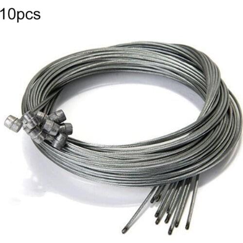 10Pcs 1.75M MTB Bike Road Bike Bicycle Brake Line Bicycle Speed Line Fixed Gear Shifter Gear Brake Cable Sets Core Inner Wire