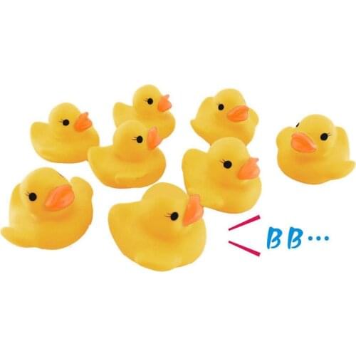 10pc Squeezing Call Rubber Ducky Duckie Baby Shower Birthday Favors Kids Water Toy For Bathroom Early Educational Toys Игрушки