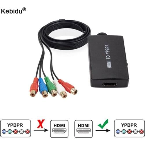 1080P Video Audio Converter Plug and Play HDMI-compatible To YPBPR Component Video 5RCA RGB Converter Adapter R/L Audio Output
