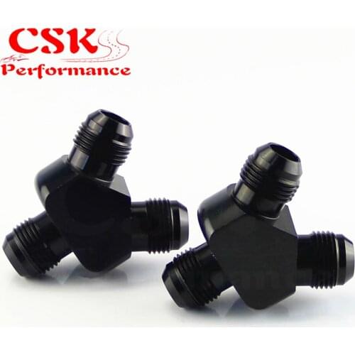 2pcs AN-10 (AN10 10AN) Billet Aluminium Y Block Adapter Fitting in Black