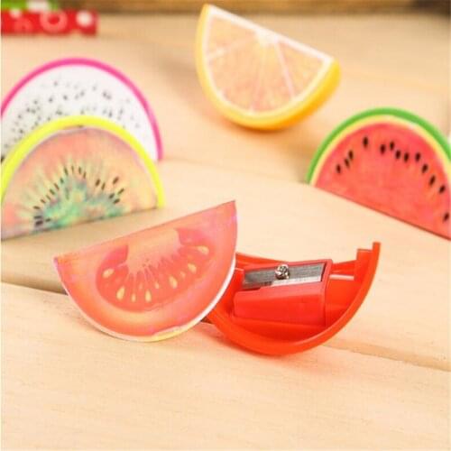 2pcs Fun Fruit Shape Pencil Sharpener Cartoon Sharpener Cutter Learning Pencil Knife Stationery Sharpen Children Gift Prizes