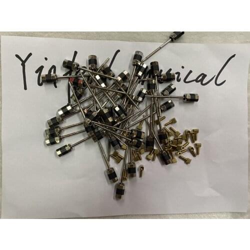 5pcs Cello Bow Screw and Eye, Nickel/Silver Mount 4/4 violin parts 65mm Long