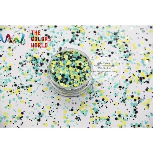RM-343 Mix Colors and shapes Glitter for nail art makeup and DIY decoration