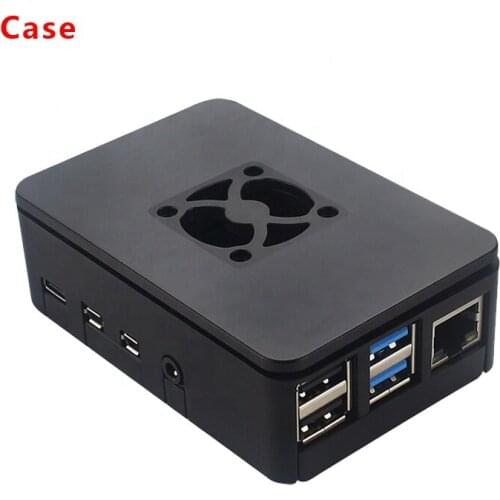 Raspberry Pi 4 ABS Case Plastic box Black Protective Enclosure Shell support cooling fan for Raspberry Pi 4