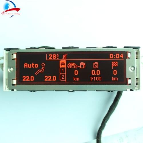 Red screen support USB and Bluetooth Dual-zone air condition Red Display monitor 12 pin for Peugeot 307 407 408 citroen C4 C5