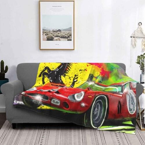 Classic Italian Automobiles Graffiti Art Creative Design Light Thin Soft Flannel Blanket Classic Car Art Italian Car Art 250