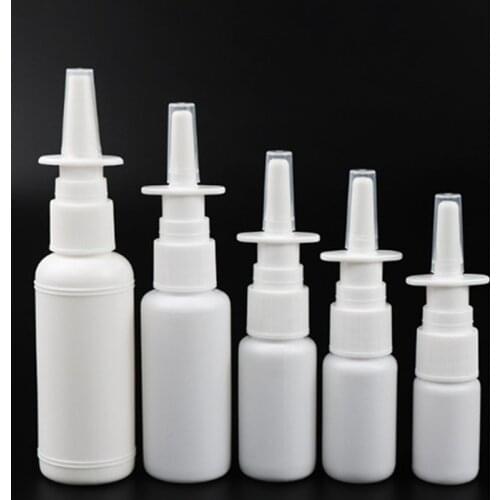 2PCS Empty Plastic Nose Spray Bottle Liquid Medicine Lotion Sprayer Atomizer Travel Women Makeup Perfume Refillable Bottles