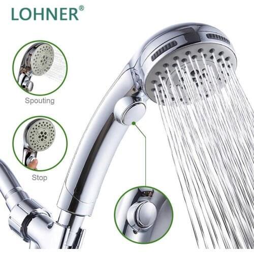 Lohner Douche Regen Handdouche Rain Shower Head High Pressure Button Showerhead Pet Bath Rainfall Five Function