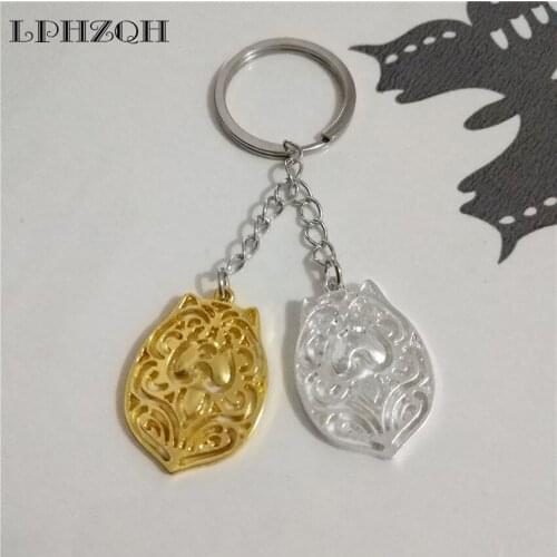LPHZQH Fashion Trendy Puppy Cute Chow Chow Dog Car Key Chain Women Handbag Pendant Charm Accessories Key Ring Jewelery Steampunk